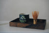 Keiichi Murakami - K-10 Black lacquered hand-carved wooden tray in Japanese chestnut