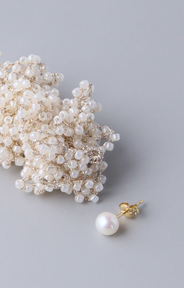 FUA Accessory - Hajimari-no-Toki Pierced Earrings Cream (LAST ONE)