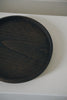 Keiichi Murakami - K-3 Black lacquered hand-carved wooden tray in Japanese chestnut
