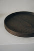 Keiichi Murakami - K-3 Black lacquered hand-carved wooden tray in Japanese chestnut