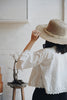 Wica Grocery - Tanned Straw Hat with Dried Leaf Décor