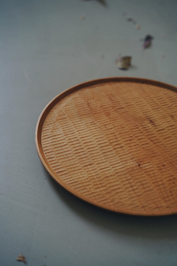 Kazunori Koutsuka - Round Wooden Tray in Japanese Cherry Wood