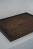 Keiichi Murakami - K-8 Black lacquered hand-carved wooden tray in Japanese chestnut