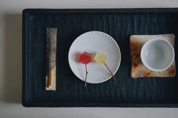 Keiichi Murakami - #12 Rectangular black rust lacquered wooden tray in Japanese camphorwood