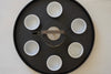 Junko Yashiro - Round wooden tray with tin lacquered motif