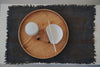 Keiko Murakami - Hand-dyed persimmon & rust dyed rectangualr tea mats (LAST ONE)
