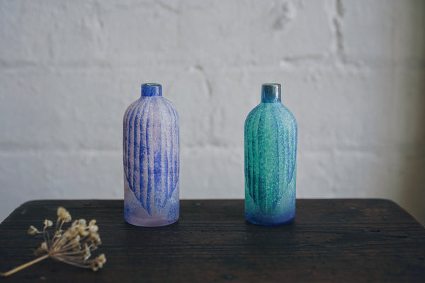 Nomichi Hashimura - Decorative Ichirin-zashi Glass Vase (LAST ONE)