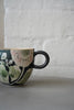 Momoko Otani - Black Pink Chrysanthemum Flower Mug (OM19) LAST ONE