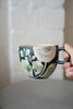 Momoko Otani - Black Pink Chrysanthemum Flower Mug (OM19) LAST ONE