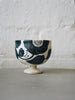 Momoko Otani - Black Flower Compote Footed Cup (OM23)