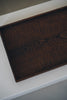 Keiichi Murakami - K-9b Black lacquered hand-carved wooden tray in Amur Cork wood