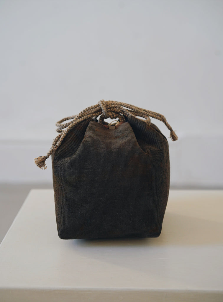 Keiko Murakami - Hand-dyed persimmon & rust dyed linen pouches