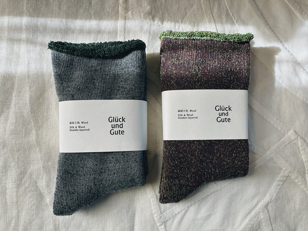 Glück und Gute - Silk & Wool Double-layered Socks (24AW NEW ARRIVALS)