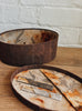 Keiko Murakami - Hand-dyed persimmon & rust dyed oval tea box storage