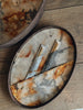 Keiko Murakami - Hand-dyed persimmon & rust dyed oval tea box storage