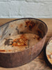 Keiko Murakami - Hand-dyed persimmon & rust dyed oval tea box storage