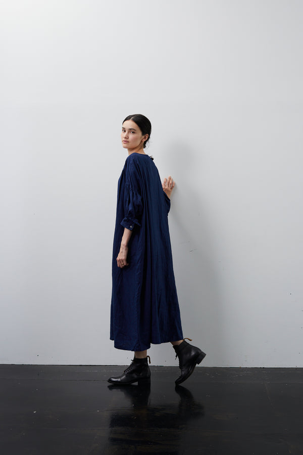 the last flower of the afternoon - String Sleeve Linen Dress