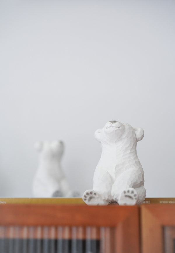 Mio Suzuki - Polar Bear Wooden Object (Sitting)