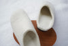 Hemskor - Wool felted slippers Natural White (LAST ONE)