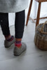 Hemskor - Wool felted slippers (loafers style) Mocha Beige