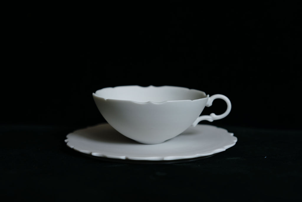 Chie Kobayashi - Rinka Tea Cup & Saucer Matte White