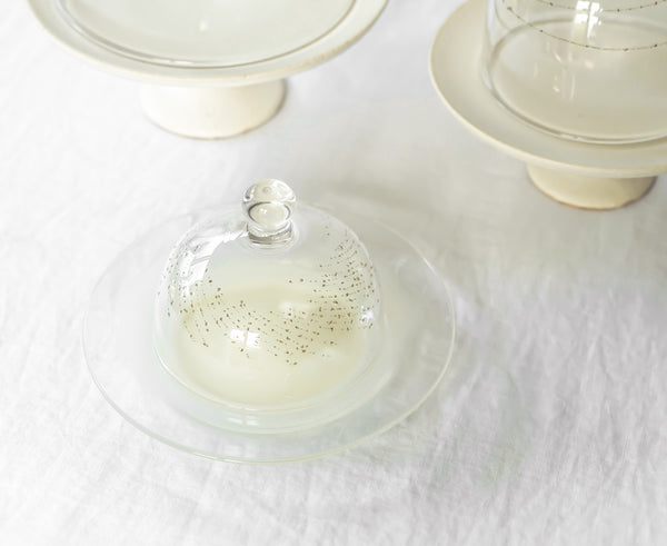 Nobuko Soda - Rustic Bubble Glass Dome & Plate Set