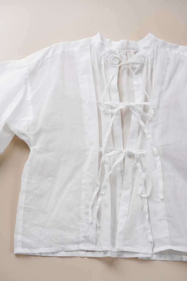 the last flower of the afternoon - Aizen Balloon Sleeve Blouse