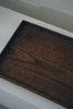 Keiichi Murakami - K-8 Black lacquered hand-carved wooden tray in Japanese chestnut