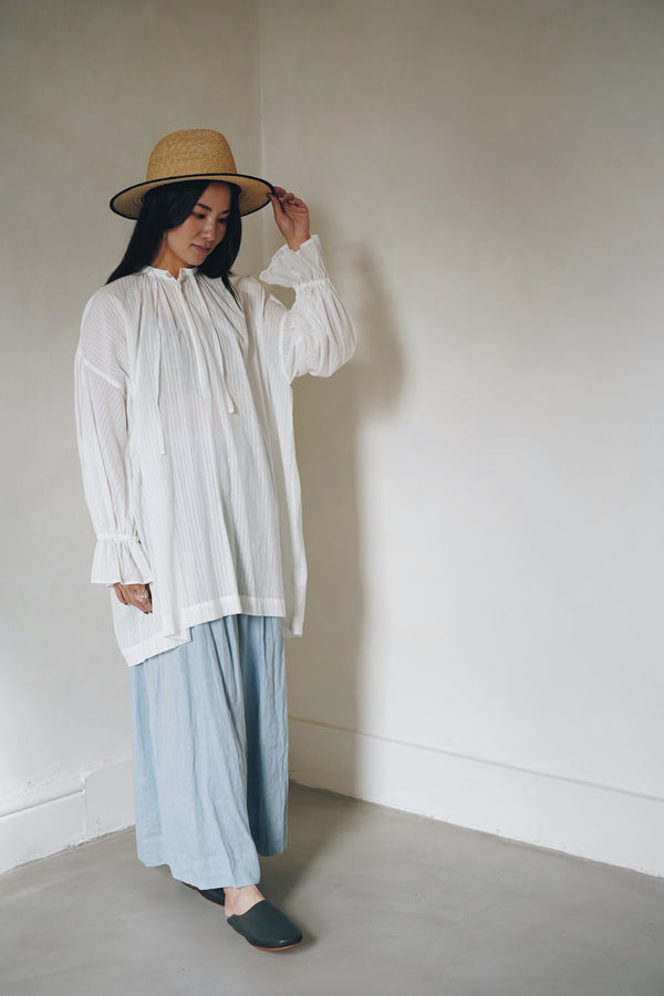 suzuki takayuki - stripe smock blouse