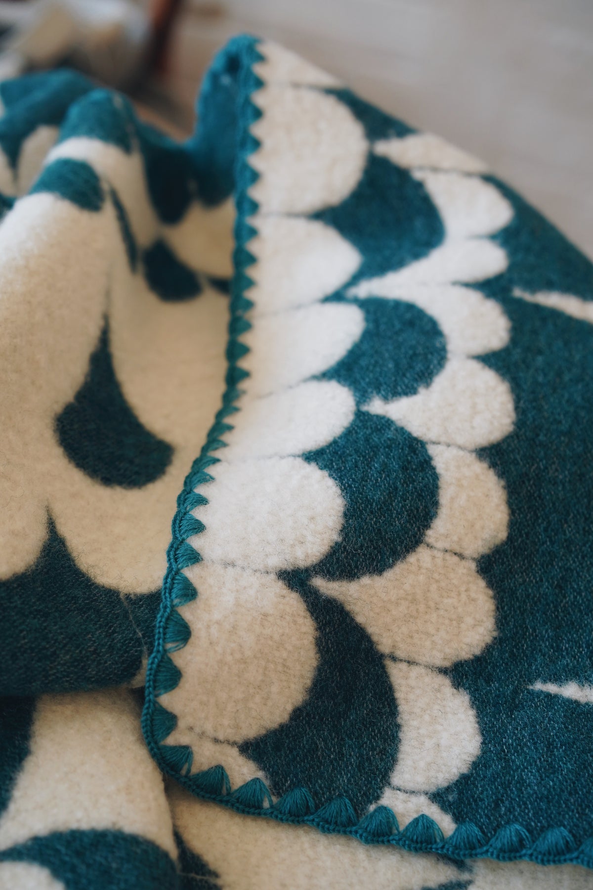 minä perhonen - Sea Lace Double Sided Wool Blanket (LAST ONE