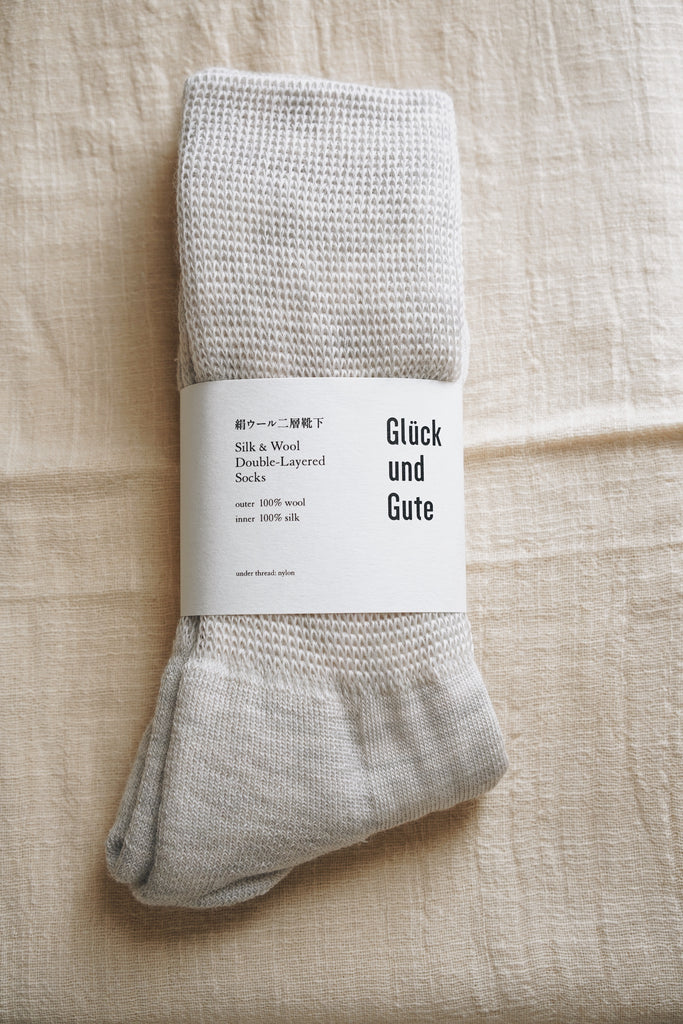 Glück und Gute - NEW Double-layered silk & wool socks