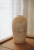 Momoko Otani - Sculpted Sgrafitto White Lotus Flower Vases (OM29)