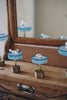 Nobuko Soda - Blue Glass Jewellery Stands with Brass Base