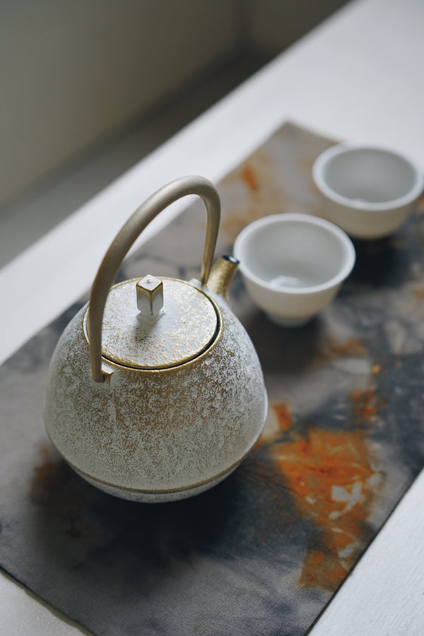 Keiko Murakami - #5 Hand-dyed persimmon & rust dyed tea mat double sided