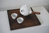 Keiichi Murakami - K-7 Black lacquered hand-carved wooden tray in Japanese chestnut
