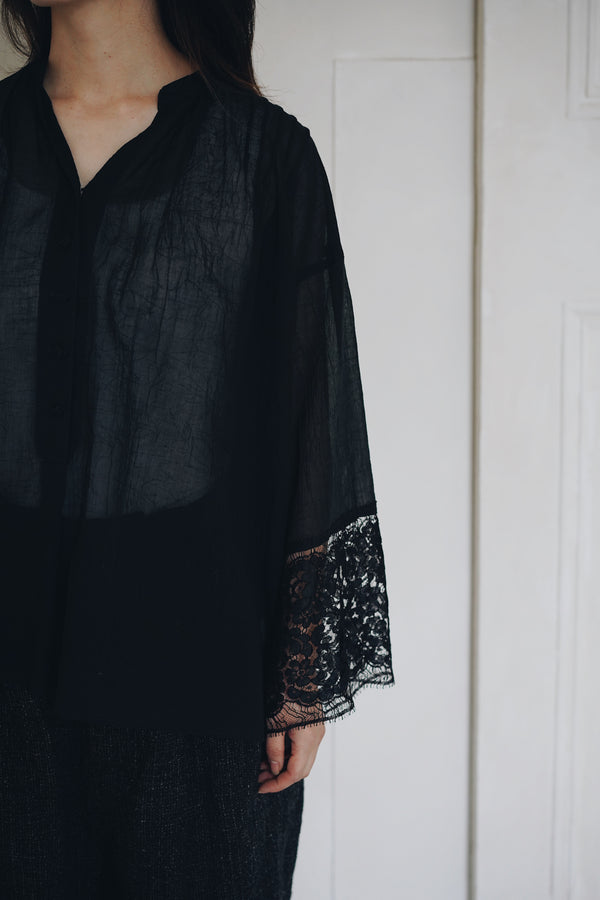 SUSURI - Owl Tunic Laced Blouse (LAST ONE)