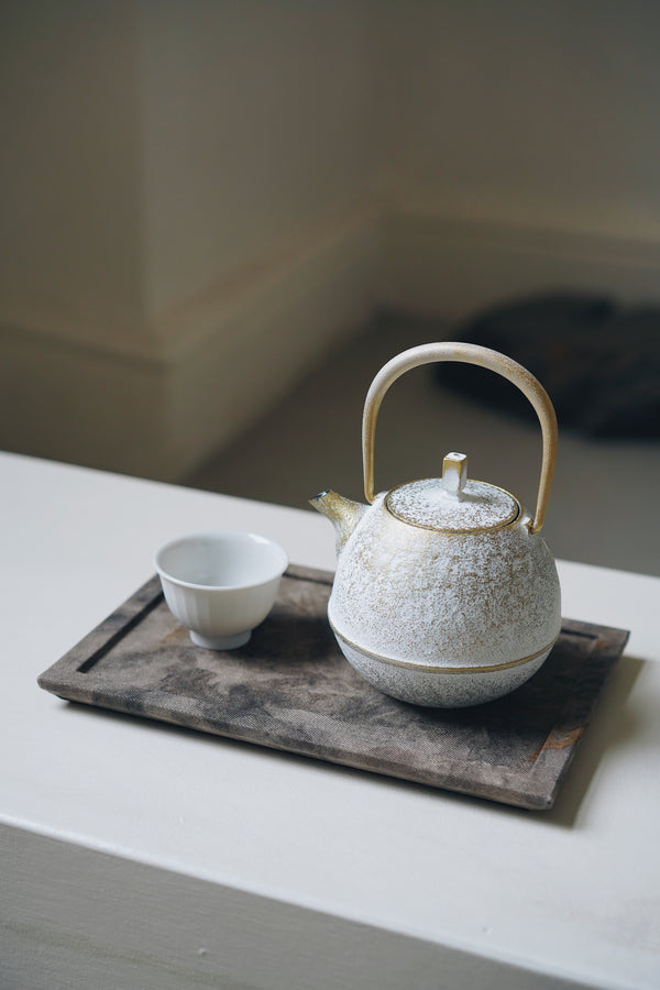 Keiko Murakami - #10 Hand-dyed persimmon & rust dyed tea tray small