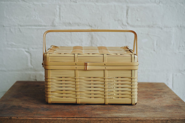 Yuki Matsuda - Hand-woven rectangular bamboo baskets with lids