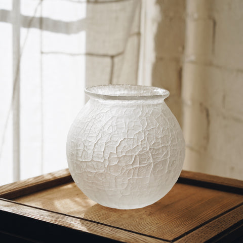 Daisaku Hashimura - CRACK Round Vase Frosted