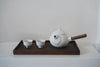 Keiichi Murakami - K-9a Black lacquered hand-carved wooden tray in Amur Cork wood