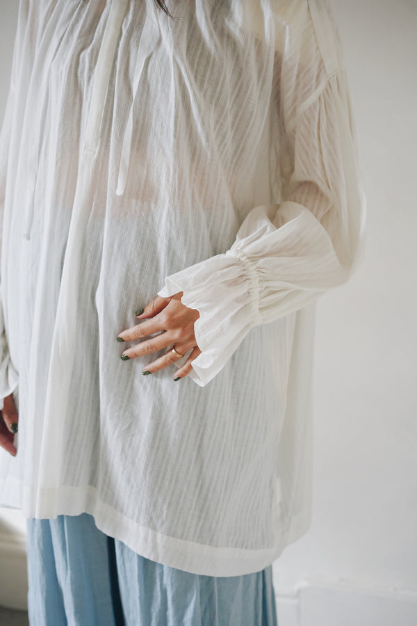 suzuki takayuki - stripe smock blouse