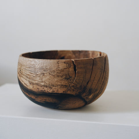 Keiichi Murakami - K-16 Hand-carved wooden bowl in black persimmon wood