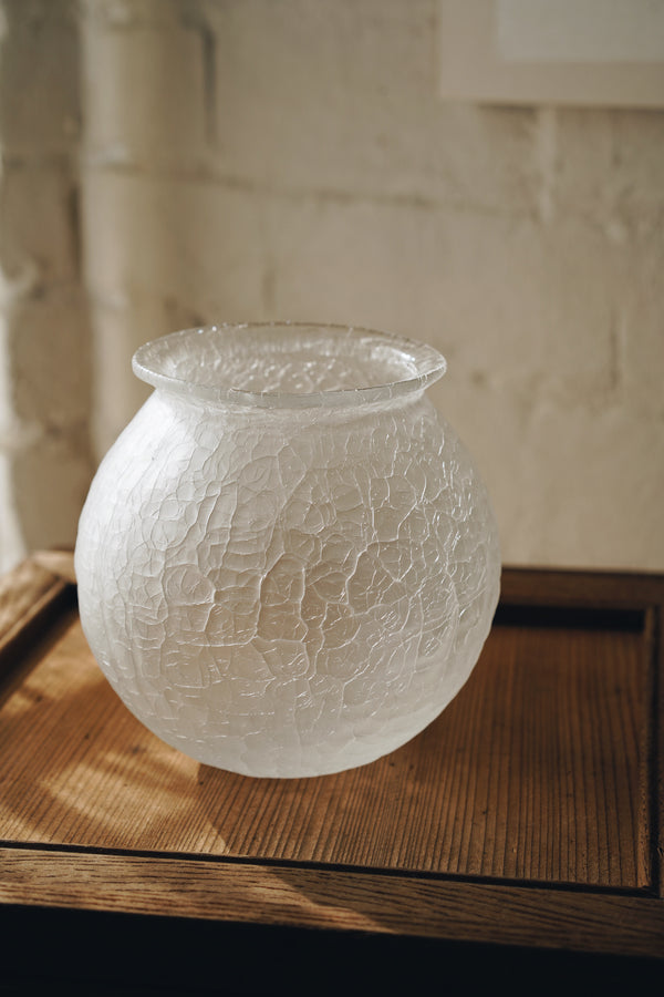 Daisaku Hashimura - CRACK Round Vase Frosted
