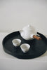 Keiichi Murakami - K-1 Black lacquered hand-carved wooden tray in Japanese cherry wood