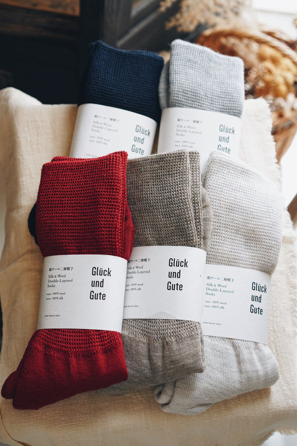 Glück und Gute - NEW Double-layered silk & wool socks