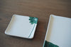 Momoko Otani - Green Lotus Square Plates (LAST ONE)