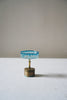 Nobuko Soda - Blue Glass Jewellery Stands with Brass Base