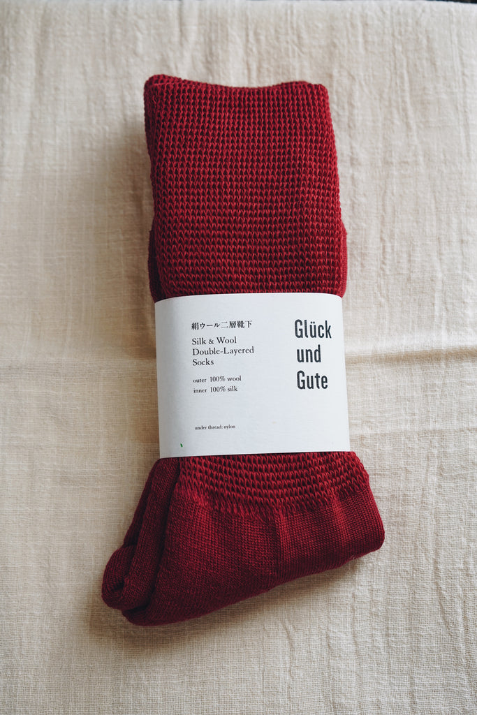 Glück und Gute - NEW Double-layered silk & wool socks