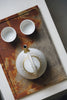 Keiko Murakami - #7 Hand-dyed persimmon & rust dyed tea tray