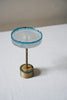 Nobuko Soda - Blue Glass Jewellery Stands with Brass Base